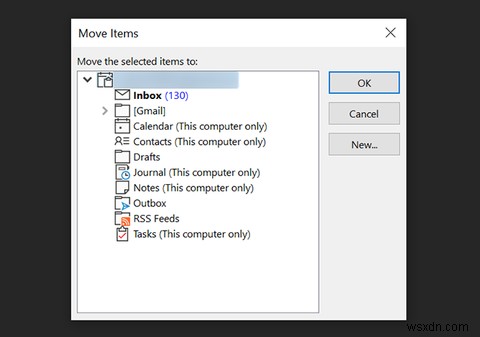 Cách xuất email từ Outlook