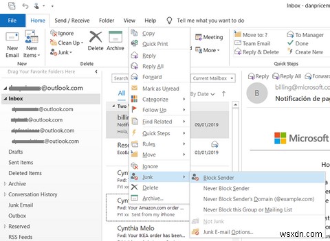 Cách chặn email trên Gmail, Yahoo, và Outlook