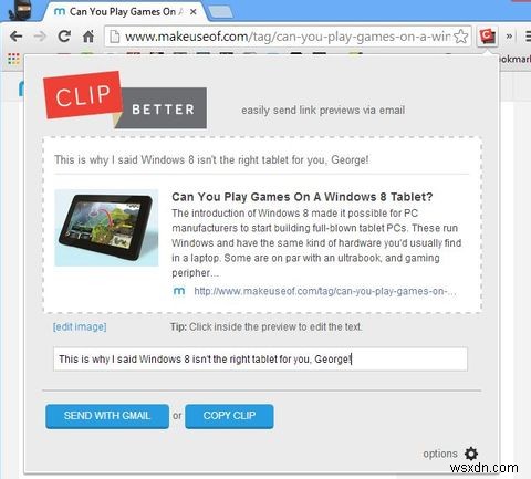 Gửi link qua email? Làm cho nó đẹp và clickable với Clip Better