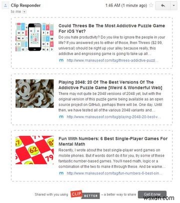 Gửi link qua email? Làm cho nó đẹp và clickable với Clip Better