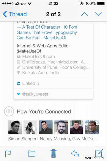 Mang Sức Mạnh LinkedIn Vào Apple Mail Trên iPhone Với LinkedIn Intro