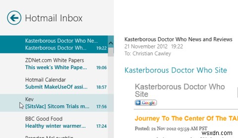 Email Hiện Đại Hóa: Ba Ứng Dụng Email Windows 8