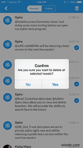 Xóa tweet gây xấu hổ và tạo bài tự hủy với Xpire