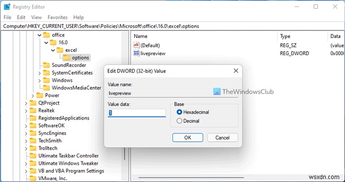 Cách bật/tắt Xem trước trực tiếp (Live Preview) trong Word, Excel, PowerPoint