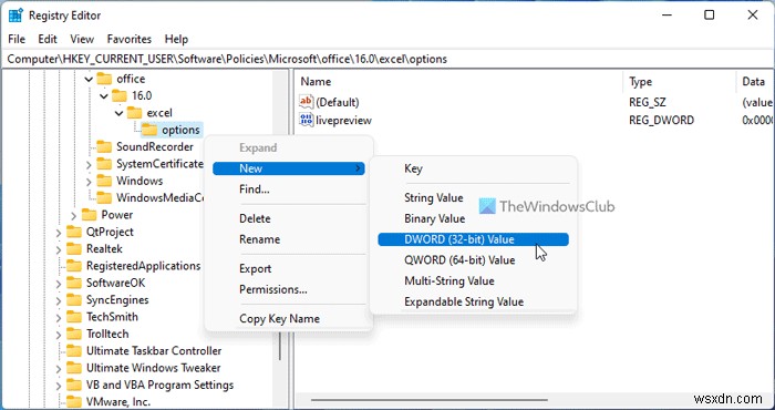Cách bật/tắt Xem trước trực tiếp (Live Preview) trong Word, Excel, PowerPoint