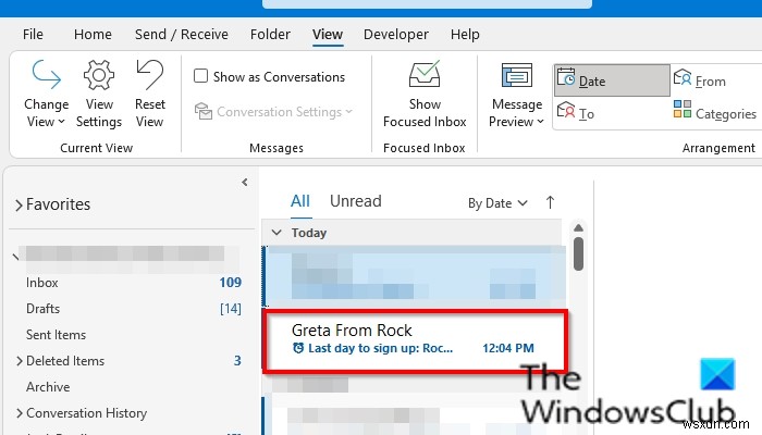 Cách tắt Xem trước tin nhắn (Message Preview) trong Outlook