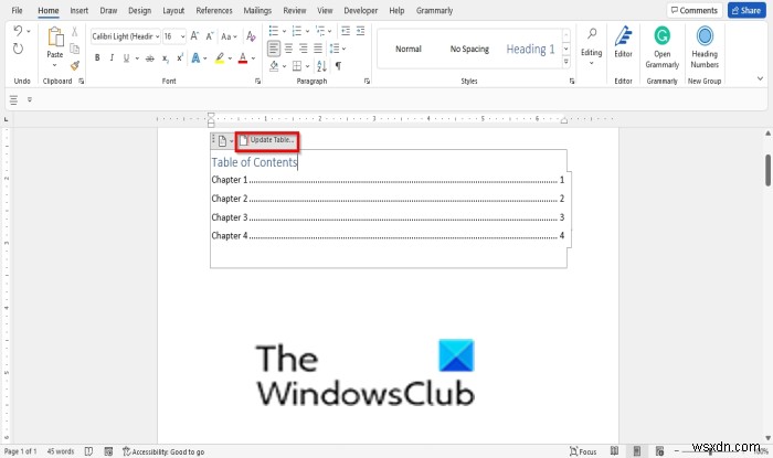 Cách Chỉnh sửa, Cập nhật, Xóa Mục lục (Table of Contents) trong Word