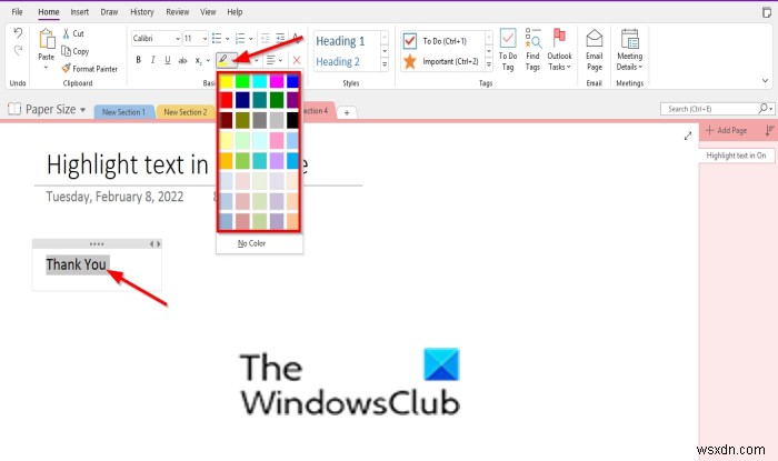Cách làm nổi bật Văn bản và Ghi chú trong OneNote