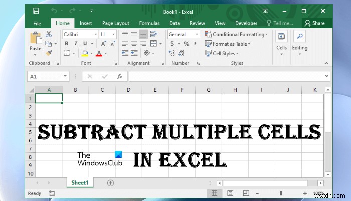 Cách trừ nhiều ô trong Excel