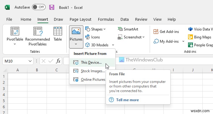 Cách chèn hình ảnh vào Microsoft Excel và Excel Online