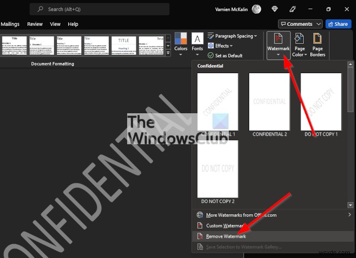 Cách xóa filigran (watermark) trong Microsoft Word