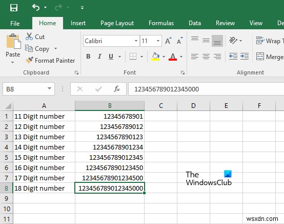 Cách ngăn Excel làm tròn số