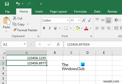 Cách ngăn Excel làm tròn số