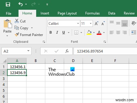 Cách ngăn Excel làm tròn số