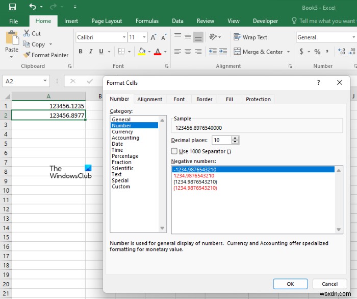 Cách ngăn Excel làm tròn số