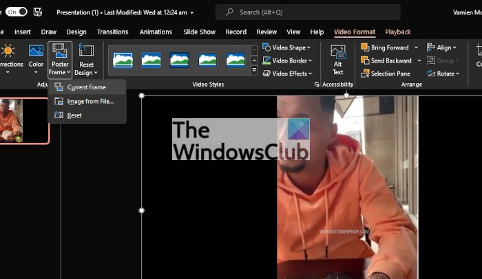 Cách chèn thumbnail video vào PowerPoint