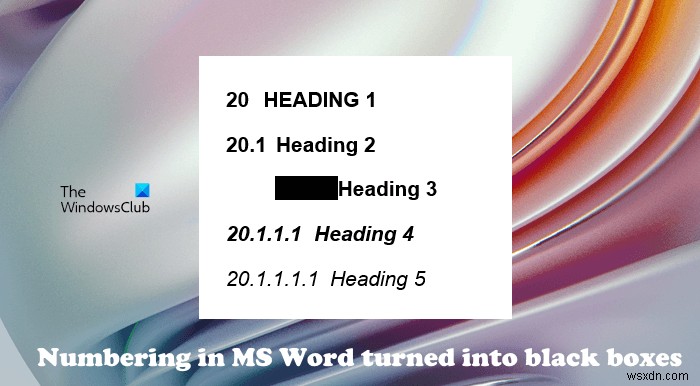 Cách loại bỏ ô vuông đen/hộp đen trong Word