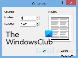Cách thêm/xóa cột trong Text Box (Hộp văn bản) trong Publisher