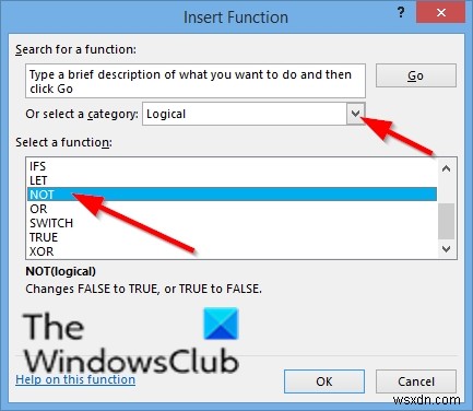 Cách dùng hàm NOT trong Microsoft Excel