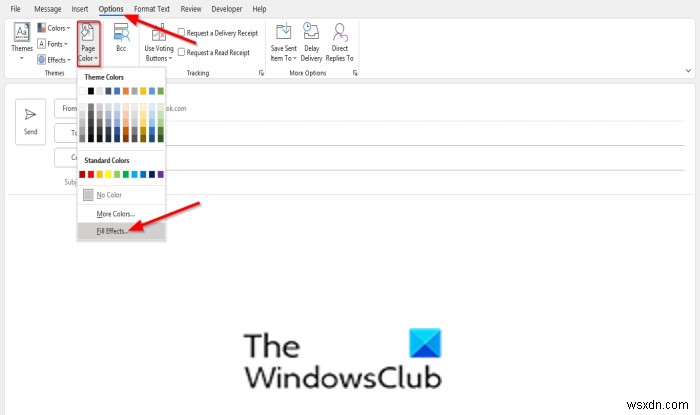Cách thêm Dấu nước (Watermark) vào email Outlook