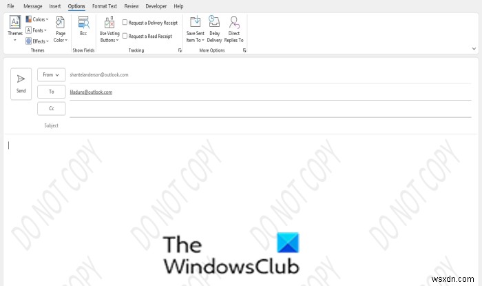 Cách thêm Dấu nước (Watermark) vào email Outlook