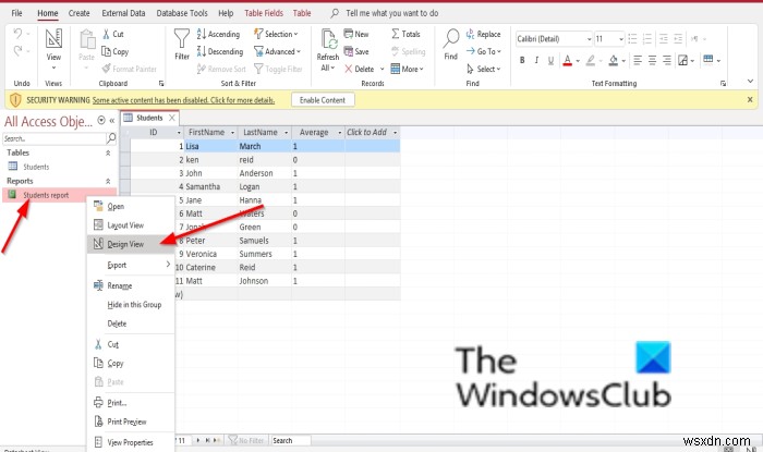 Cách Ẩn/Hiện Trường (Fields) và Thước (Rulers) trong Microsoft Access