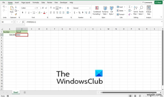 Cách dùng hàm FIXED trong Excel