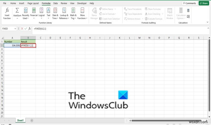 Cách dùng hàm FIXED trong Excel