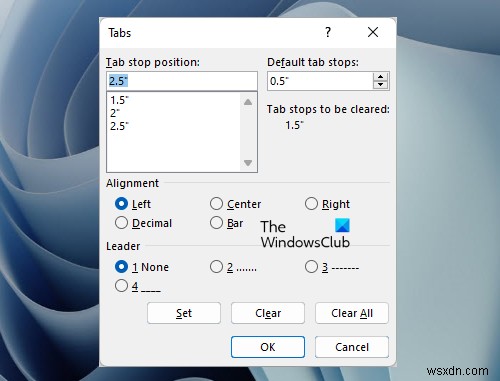 Cách thiết lập và sử dụng Tab Stops (Điểm dừng Tab) trong Microsoft Word