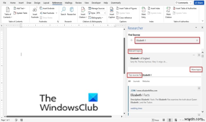 Cách sử dụng Researcher trong Microsoft Word để tra cứu cho bài luận, báo cáo
