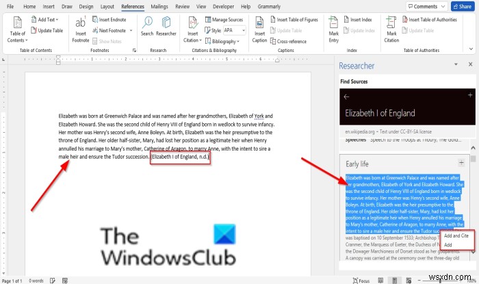 Cách sử dụng Researcher trong Microsoft Word để tra cứu cho bài luận, báo cáo