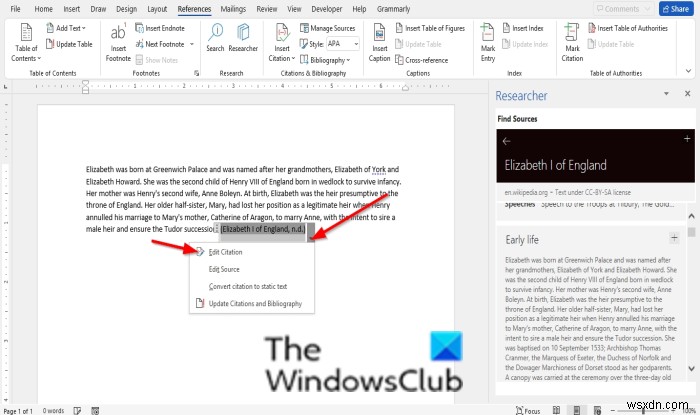 Cách sử dụng Researcher trong Microsoft Word để tra cứu cho bài luận, báo cáo