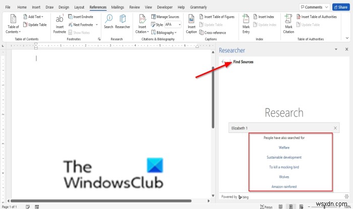Cách sử dụng Researcher trong Microsoft Word để tra cứu cho bài luận, báo cáo