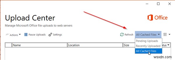 Vị trí cài đặt Office Document Cache và cách xóa cache