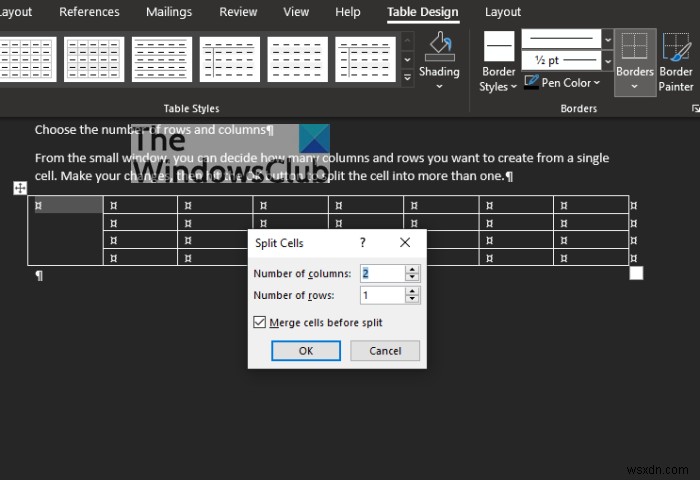 Cách gộp và tách ô trong Bảng Microsoft Word