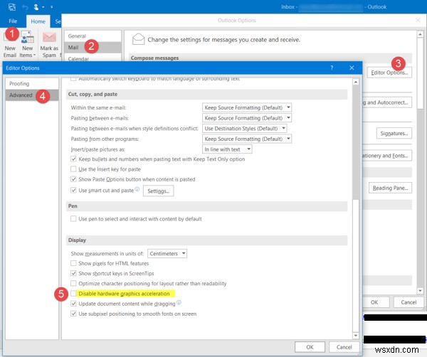 Khắc phục Outlook tự đóng ngay sau khi mở