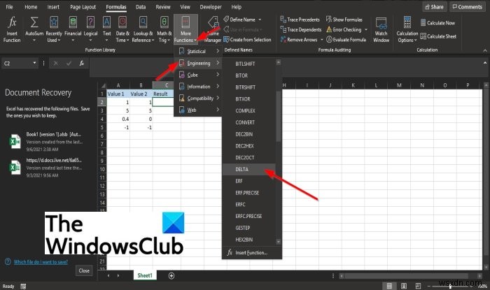 Cách sử dụng hàm DELTA trong Microsoft Excel