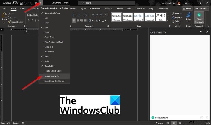 Cách tùy chỉnh Thanh công cụ Truy cập nhanh (Quick Access Toolbar) trong chương trình Office