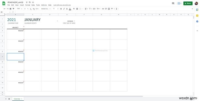 Các mẫu Lịch tốt nhất cho Google Sheets và Excel Online