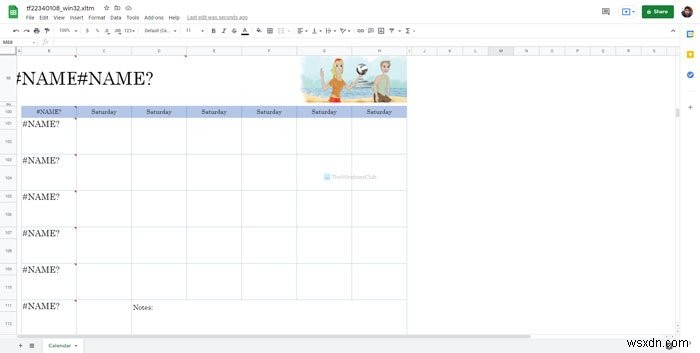 Các mẫu Lịch tốt nhất cho Google Sheets và Excel Online