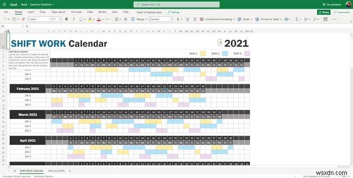 Các mẫu Lịch tốt nhất cho Google Sheets và Excel Online