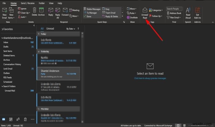 Cách đánh dấu tin nhắn email là Đã đọc trong Outlook