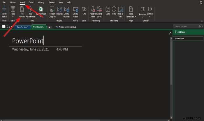 Cách nhập file PowerPoint vào OneNote
