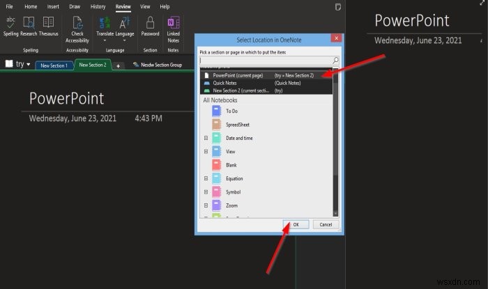 Cách nhập file PowerPoint vào OneNote