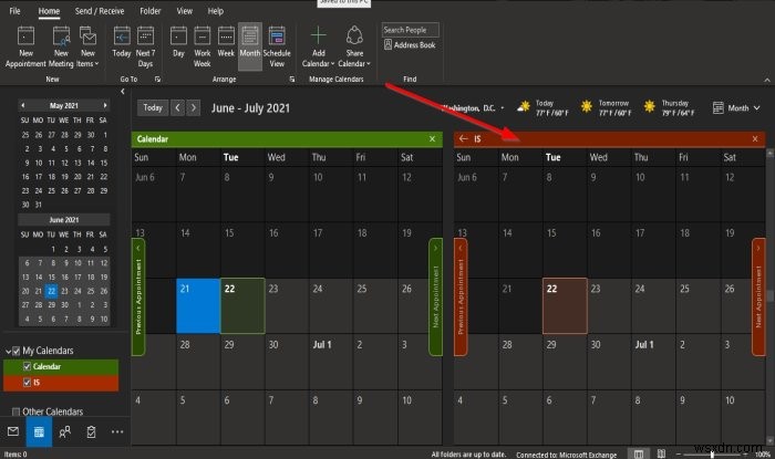 Cách thay đổi màu nền Lịch trong Outlook