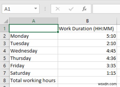 Cách cộng hoặc tính tổng thời gian trong Microsoft Excel