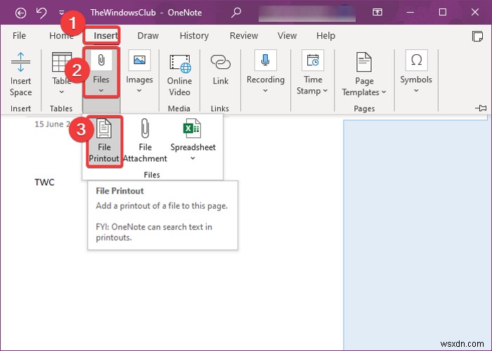 Cách chèn tài liệu Word vào ghi chú OneNote