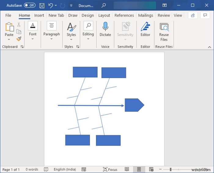 Cách tạo sơ đồ Xương cá (Fishbone Diagram) trong Microsoft Word
