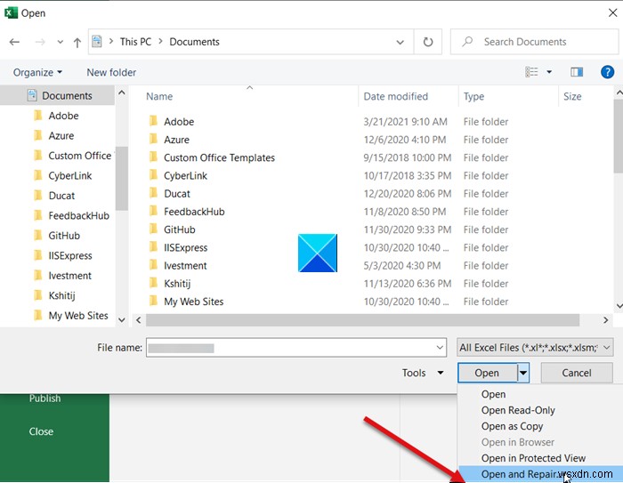 Excel không mở file: định dạng hoặc phần mở rộng không hợp lệ