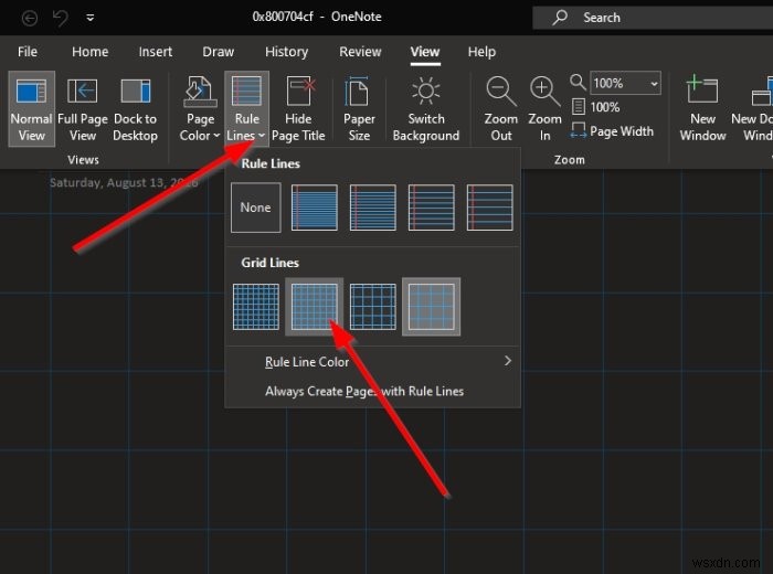 Cách tạo đường lưới (Grid Line) và đường kẻ (Rule Line) trong OneNote